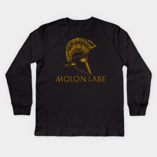 Molon Labe - Spartan / Gun Rights Shirt Kids Long Sleeve T-Shirt